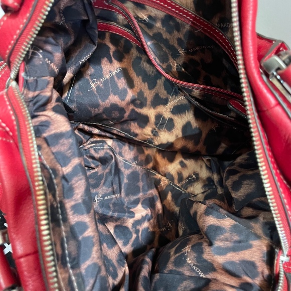 B Makowsky Red shoulder/arm bag - Picture 7 of 13